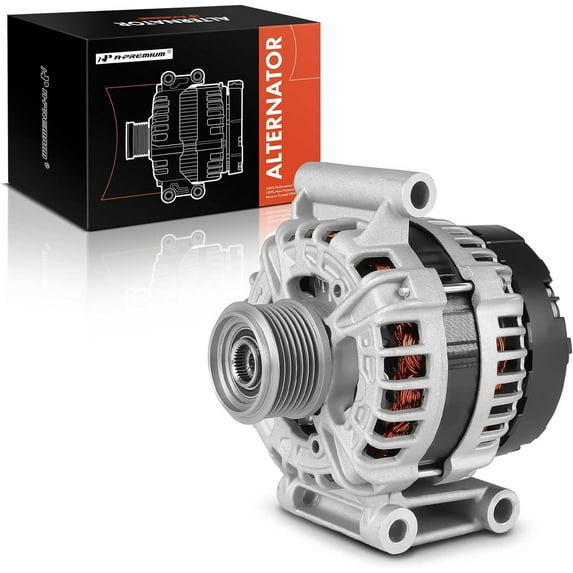 A-Premium Alternator Compatible with Ford Transit-150/250/350 2015-2019, Transit-350 HD 2015-2019, 3.2L, 12V 150A 7-Groove Clutch Pulley Clockwise, Replace# 0125711005, 0125711046