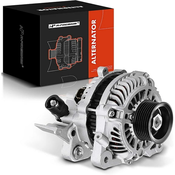 A-Premium Alternator Compatible with Honda Civic 2006 2007 2008 2009 2010 2011 L4 1.8L, 80A 12V CW 7-Groove Pulley, Replace# 31100RNAA01, 31100RNAA012M2
