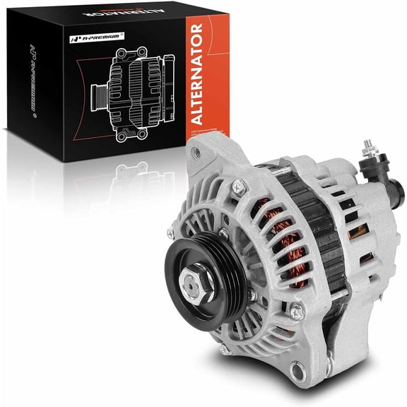 A-Premium Alternator Compatible with Honda Civic, Civic Del Sol, 1994-1995, 1.5L, 12V 70A 4-Groove Pulley Counterclockwise, Replace# 31100-P08-024, 31100-P08-024RM