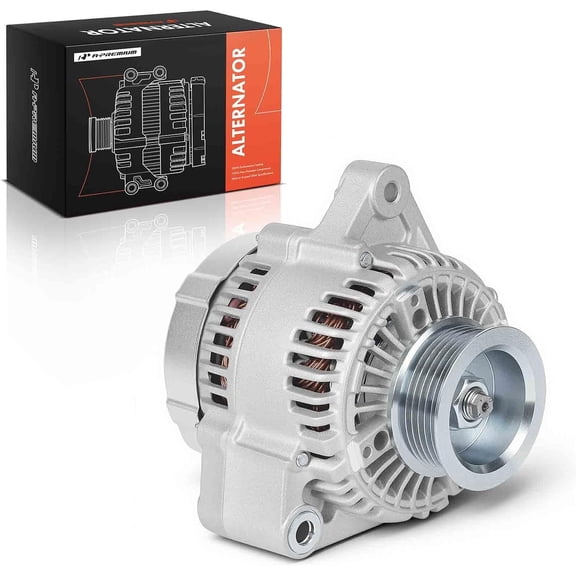 A-Premium Alternator, 12V 90A 6-Groove Clutch Pulley Counterclockwise | Compatible with Honda Prelude 1997 1998 1999 2000 2001, L4 2.2L, Replace# 31100P5M003, AND0175, 90295402, 31100P5M013RM