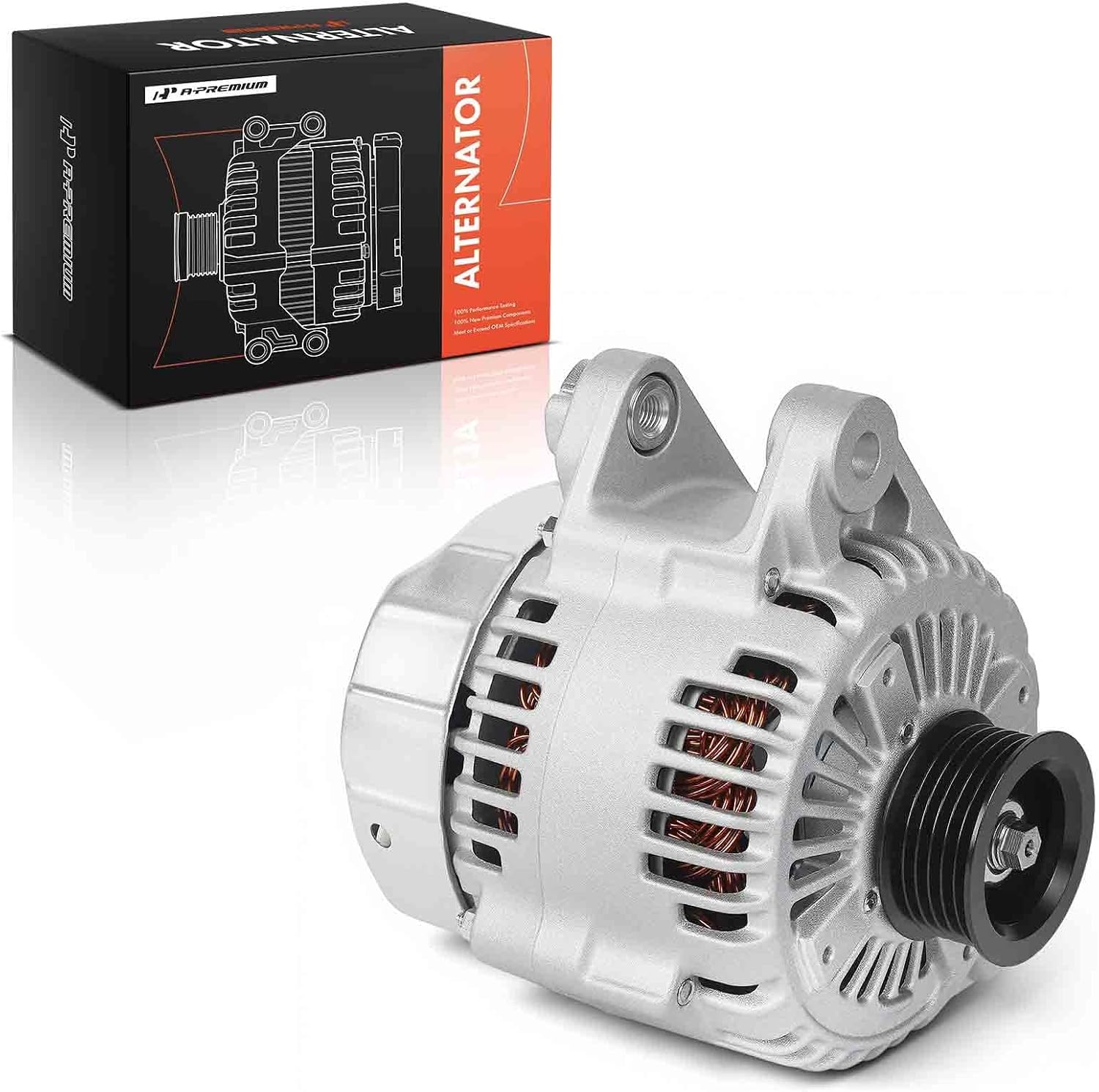 Alternador A-Premium compatible con modelos Hyundai y Kia - Sonata 06-10, Santa Fe Sorento 07-09, Sedona 06-09, Azera 07-11, Entourage 07-10, Veracruz, Borrego, 3.3L 3.8L - 12V 130A CW polea de 6 ranuras