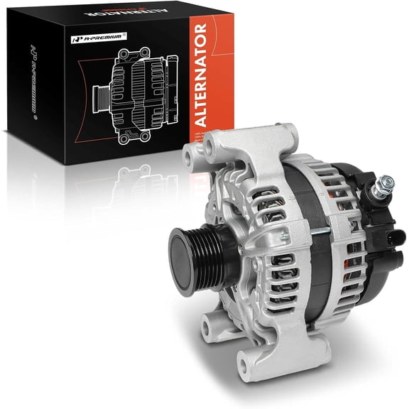 A-Premium Alternator Compatible with Jeep JL Series Wrangler 2020-2023, JT Series Gladiator 2021-2023, 3.0L, 12V 180A 6-Groove Decoupler Pulley Counterclockwise