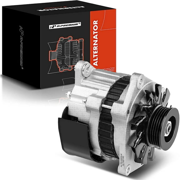 A-Premium Alternator Compatible with Kia Sephia 1999-2001 L4 1.8L, Spectra 2000-2004 L4 1.8L, 12V 110Amp Clockwise 4-Groove Pulley, Replace# 400-40018, 2655553