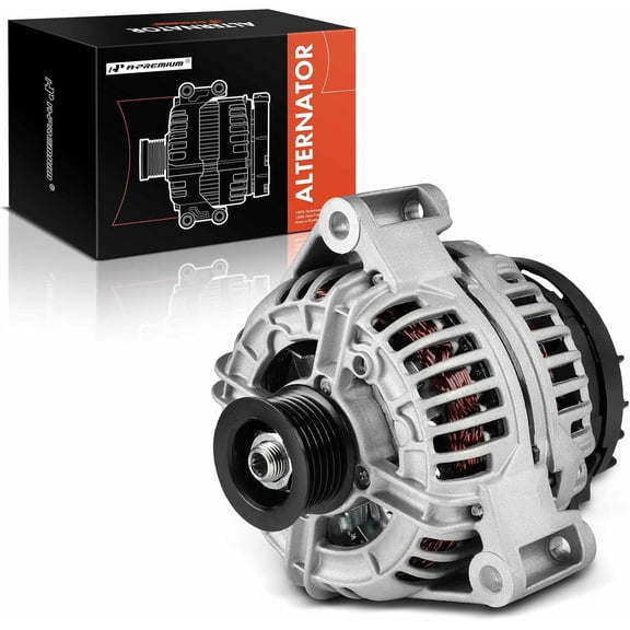 A-Premium Alternator Compatible with Mercedes-Benz C208/C209 Series CLK320 2001-2002 W210 Series E320 2001-2003 3.2L 12V 120A 6-Groove Pulley Clockwise Replace# 0111542702 0111546202