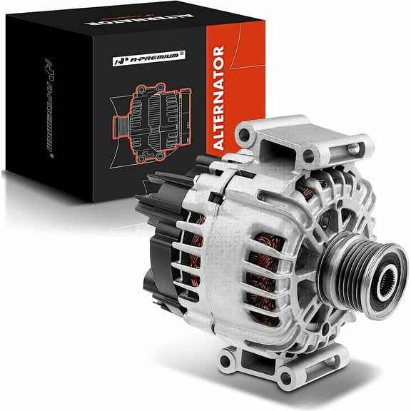 A-Premium Alternator Compatible with Mercedes-Benz W204 C250 2012 2013 2014 2015, R172 SLK250 2012-2015, L4 1.8L, 12V 125Amp Clockwise 6-Groove Clutch Pulley, Replace# 014-154-14-02, A014-154-14-02