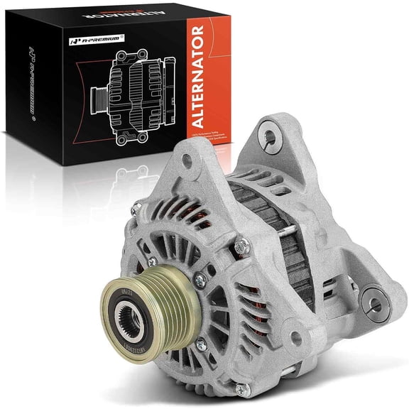A-Premium Alternator Compatible with Nissan Sentra 2011-2012 2.0L, Versa 2009-2012 1.8L, NV200 2015 2.0L, 12V 100A 6-Groove Clutch Pulley Clockwise, Replace# 23100ZW40A, 23100ZW40B