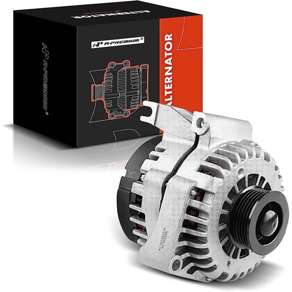A-Premium Alternator Compatible with Pontiac Aztek 2003-2004 & Buick Park Avenue 1999-2004 Rendezvous 2003-2004 3.4L 3.8L 125Amp 12V Clockwise 6-Groove Pulley Replace# 10464406 10480368 112851