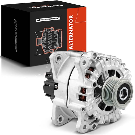 A-Premium Alternator Compatible with Volkswagen Touareg 2013-2017 & Porsche Cayenne 2011-2019, V6 3.6L, 220Amp 12V Clockwise 7-Groove Clutch Pulley, Replace# 03H903023K, 95860312101