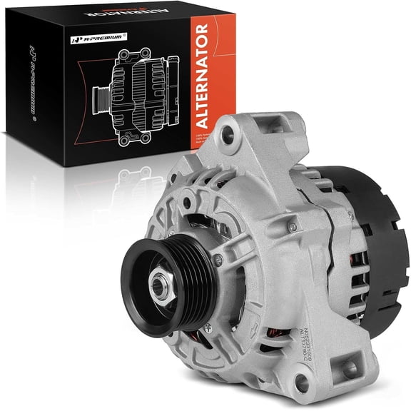 A-Premium Alternator, 12V 90A 6-Groove Pulley Clockwise | Compatible with Mercedes-Benz R170 Series SLK230 1998-2004 2.3L, Replace# 0101549802, 0123320058