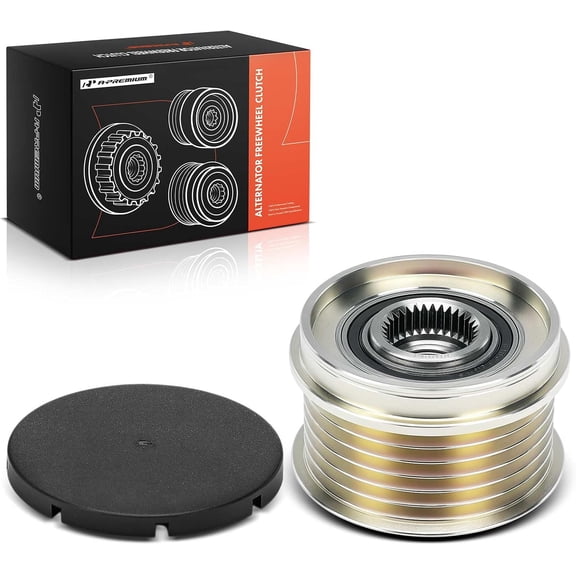 A-Premium Alternator Freewheel Clutch Pulley Compatible with Porsche 911 2000-2009 2011, Boxster 2000-2008, Cayman 2006-2008, 2.7L 3.2L 3.4L 3.6L 3.8L, 6 Grooves Clockwise