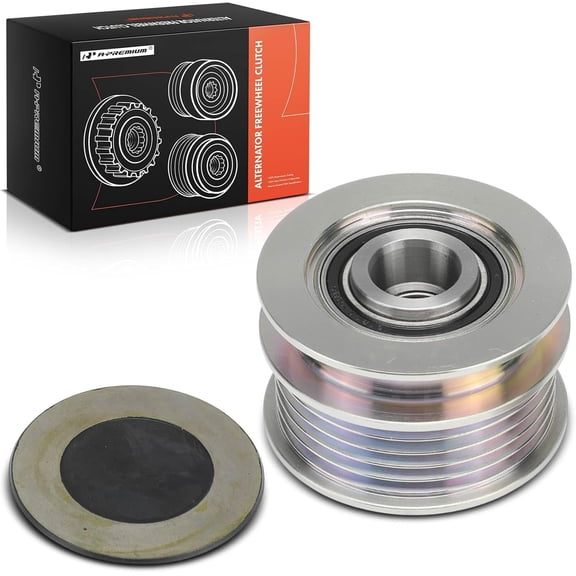 A-Premium Alternator Freewheel Clutch Pulley, 5 Grooves, Compatible with Volkswagen Jetta 2011-2013 2.5L, Passat 2012-2014 2.5L, Passat 2017 2.5L, Counterclockwise