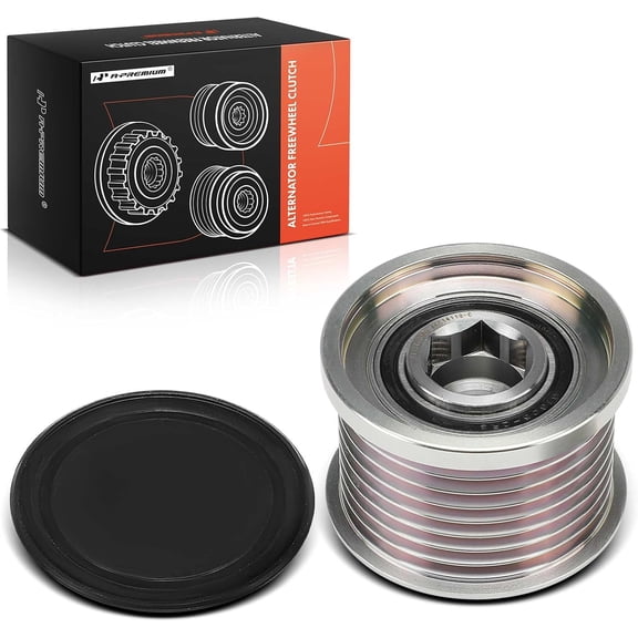 A-Premium Alternator Freewheel Clutch Pulley Compatible with BMW F10 Series 528i 2011, F25 Series X3 2011-2012, 3.0L, 8 Grooves Clockwise