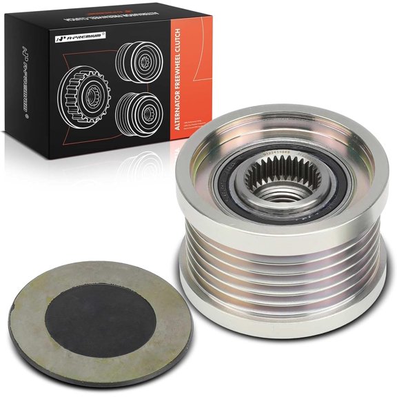 A-Premium Alternator Freewheel Clutch Pulley Compatible with Nissan Altima 2002-2004, Rogue 2008-2010, Sentra 2002-2003, 6 Grooves Clockwise