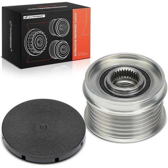 A-Premium Alternator Freewheel Clutch Pulley Compatible with Nissan Altima 2013-2018 2.5L, 6 Grooves Clockwise