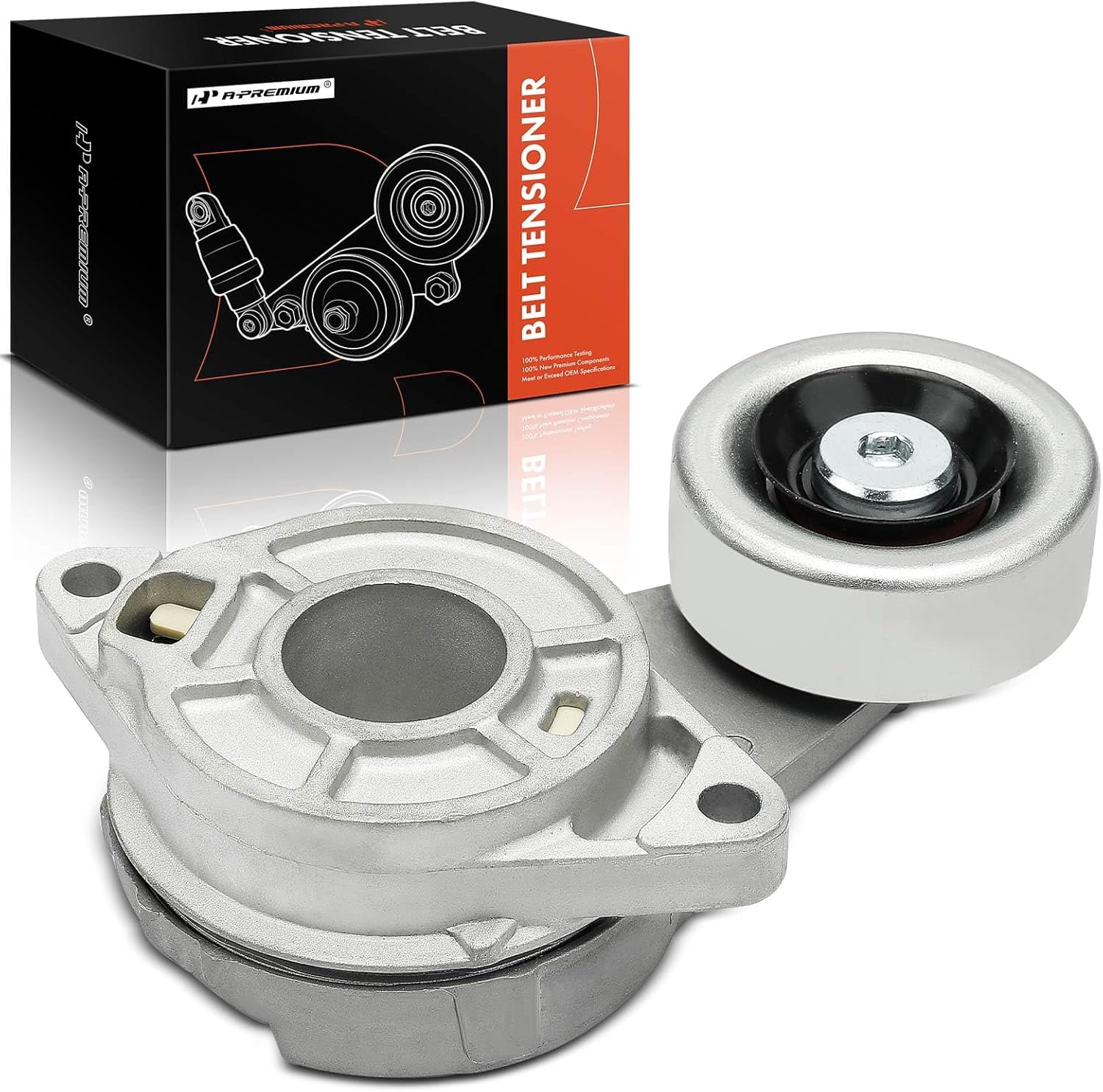 A-Premium Automatic Belt Tensioner Assembly with Pulley Compatible with Honda Fit Hatchback 2009 2010 2011 2012 2013 L4 1.5L