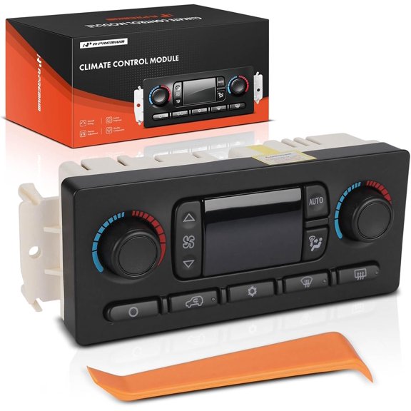 A-Premium Automatic Climate Control Module A/C & Heater Control Panel Compatible with Chevy GMC & Cadillac - 2003 2004 Silverado Sierra 1500/2500 Tahoe Avalanche Yukon - with Rear Window Defogger