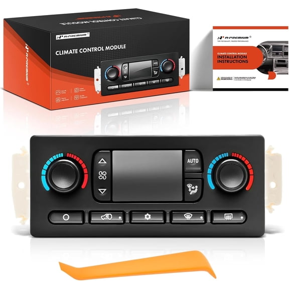 A-Premium Automatic Climate Control Module A/C & Heater Control Panel Compatible with Chevy, GMC & Cadillac - 2005 2006 2007 Silverado 1500, Sierra 1500, Tahoe, Yukon - with Rear Window Defogger
