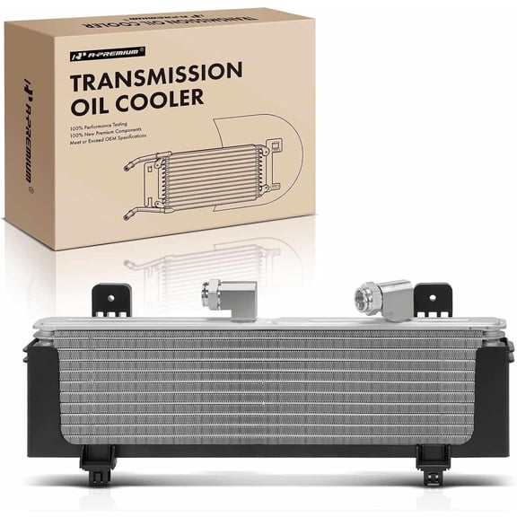 A-Premium Automatic Transmission Oil Cooler Compatible with Chevrolet Silverado 2500 HD, Silverado 3500 HD & GMC Sierra 2500 HD, Sierra 3500 HD, 2017 2018 2019, 6.6L, Diesel, Stack-Up
