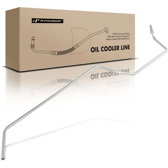 A-Premium Automatic Transmission Oil Cooler Line Hose Assembly Compatible with Ford E-150, E-150 Club Wagon, E-150 Econoline, E-150 Econoline Club Wagon, E-250, E-250 Econoline, 4.2L