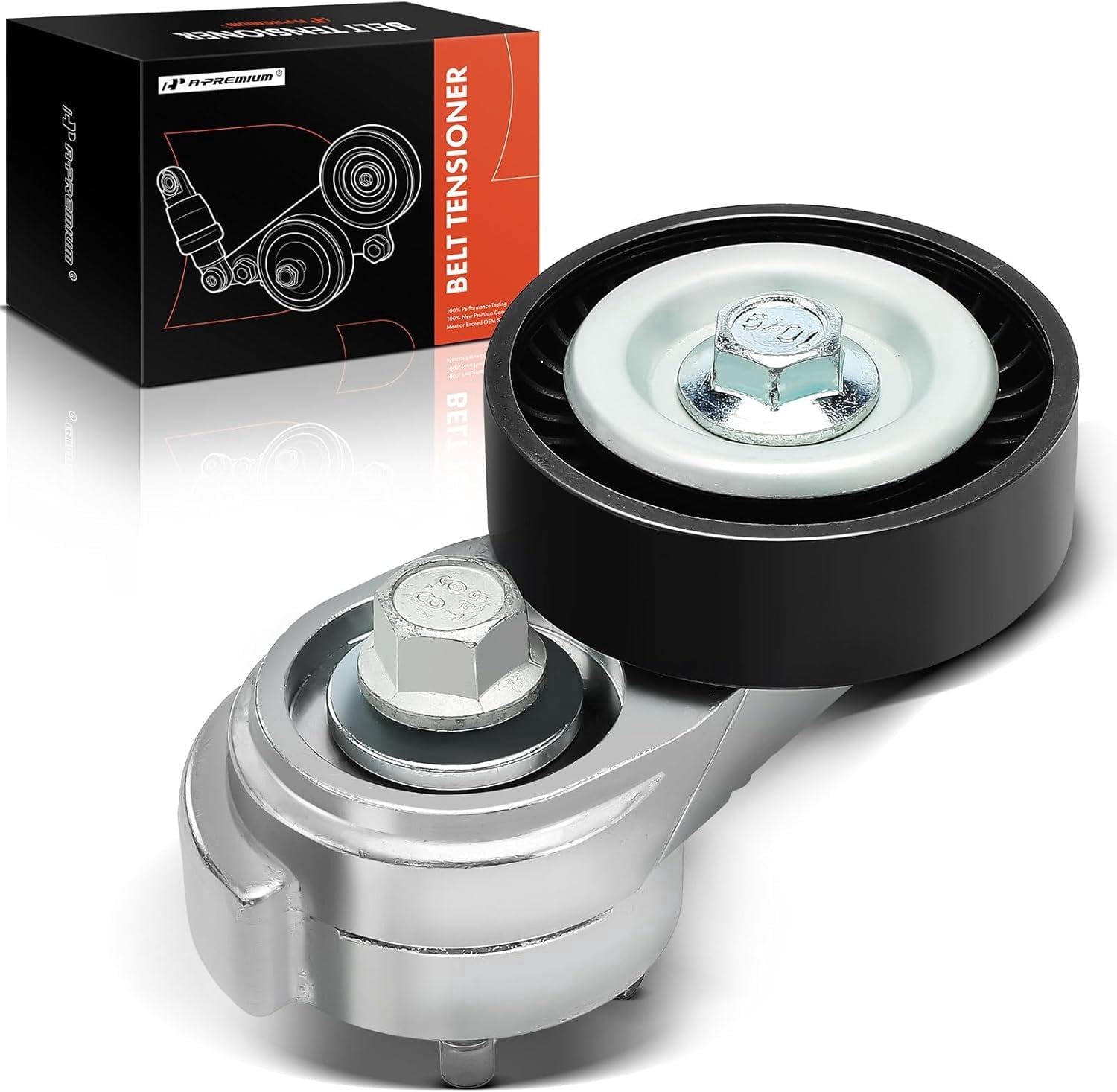 A-Premium Belt Tensioner Assembly with Pulley Compatible with Chevrolet Camaro 1998-2002 Corvette 1997-2004 Pontiac Firebird 1998-2002 GTO 2004-2006 V8 5.7L