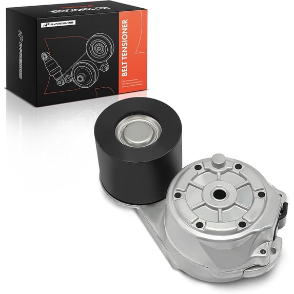 A-Premium Belt Tensioner Assembly with Pulley Compatible with Volvo, Freightliner, International Harvester, Kenworth, Peterbilt & Western Star Models - VNL, VNM, Cascadia, 5500i, C500, 365, 4900EX