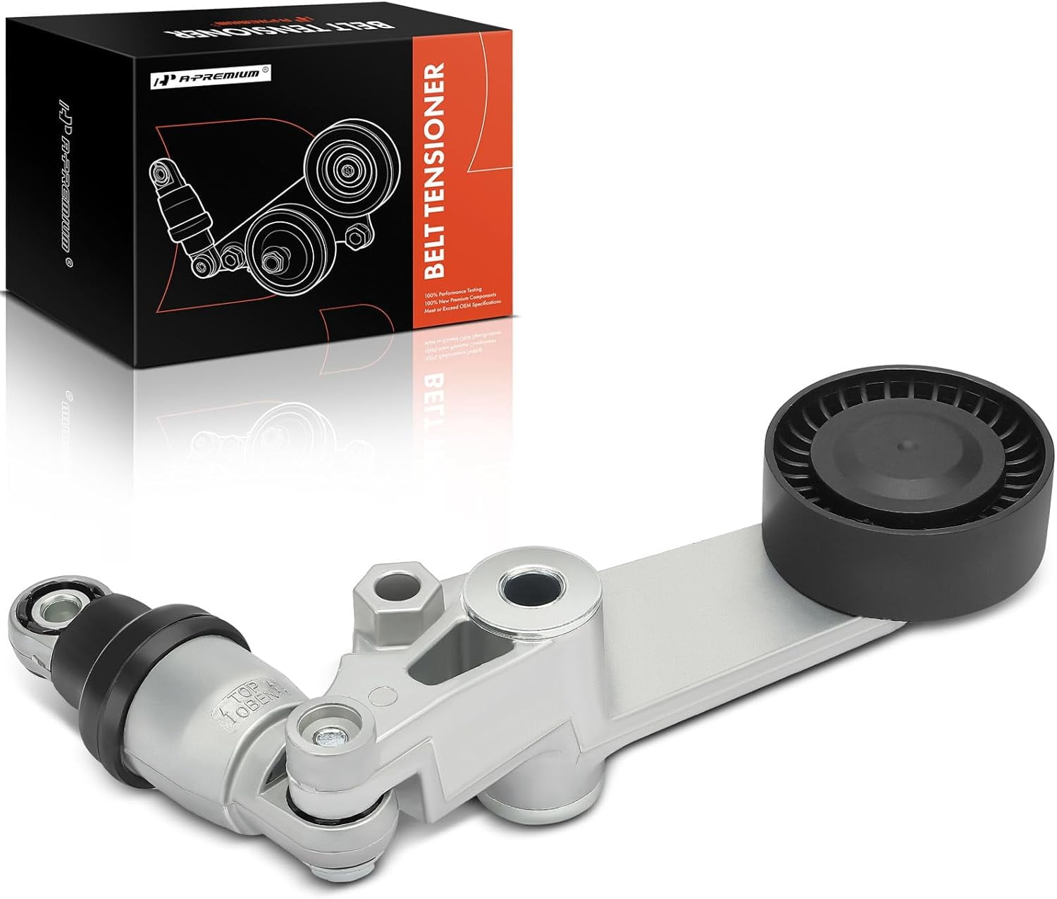 A-Premium Belt Tensioner Assembly with Pulley Compatible with Chevrolet Prizm 1998-2002 Pontiac Vibe 2003-2008 Toyota Corolla 1998-2008 L4 1.8L