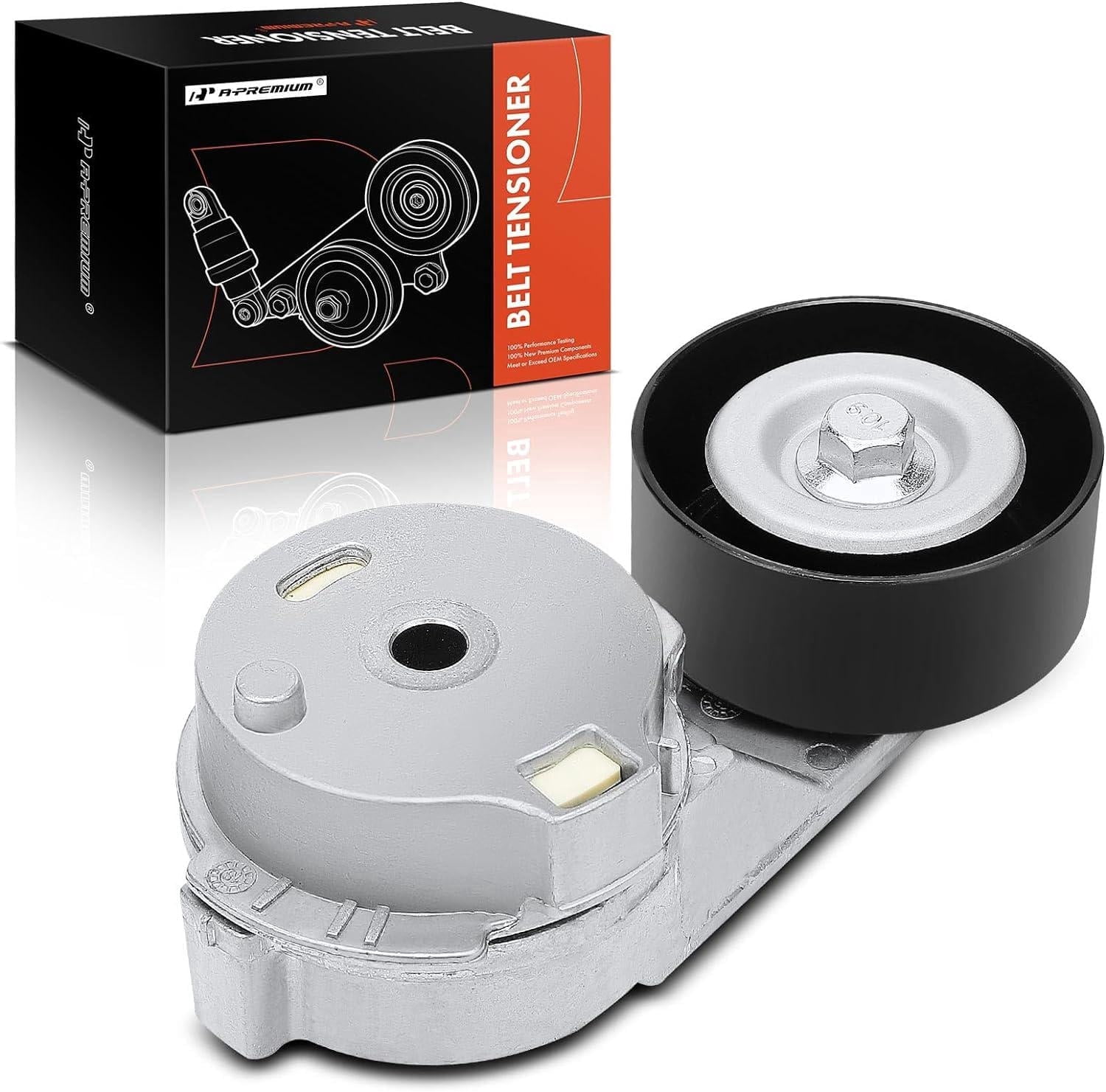 A-Premium Belt Tensioner Pulley Assembly Compatible with Chevy GMC Colorado Canyon 04-06 Trailblazer Envoy 02-09 Trailblazer EXT Envoy XL 2002-2006
