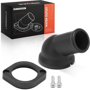 A-Premium Black Aluminum 45° 360 Swivel Water Neck/Thermostat Housing Compatible with GM Small Block LS, with 2 Bolts, 4.7L 5.3L 5.7L 6.0L