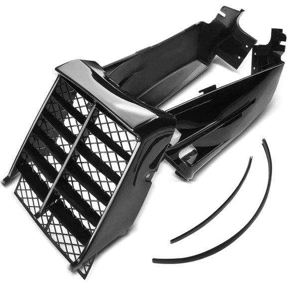 A-Premium Black Plastic Gas Tank Side Covers with Grill Compatible with Yamaha Banshee 350 1987-2006 2-PC Set
