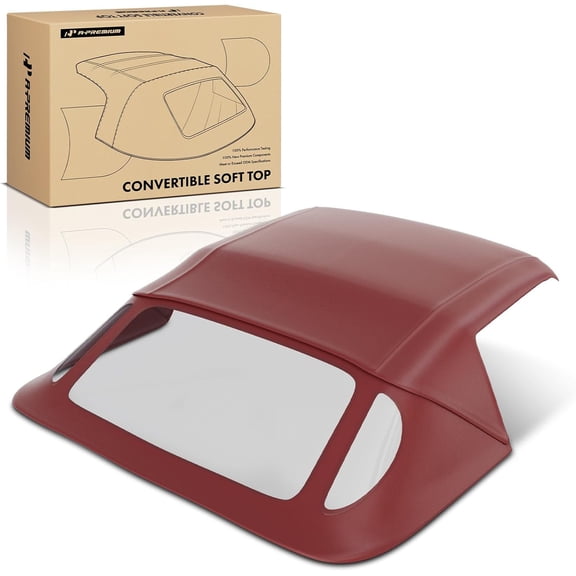 A-Premium Bordeaux Convertible Soft Top Compatible with Mercedes-Benz SL500 SL600 1994-2002, SL320 1994-1997, 300SL 1990-1993, 500SL 1990-1993, 600SL 1993, with Plastic Window