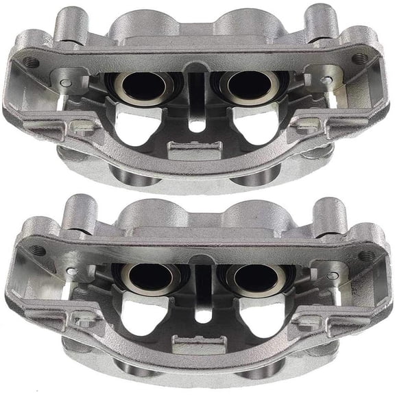 A-Premium Brake Caliper Assembly Compatible with Chevrolet Silverado 2500 HD 3500 HD Suburban GMC Sierra Front Driver and Passenger Side 2-PC Set