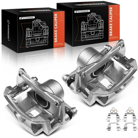 A-Premium Brake Caliper Assembly Compatible with Chevrolet Prizm 1998-2002 Toyota Corolla 1998-2002 L4 1.8L Front 2-PC Set
