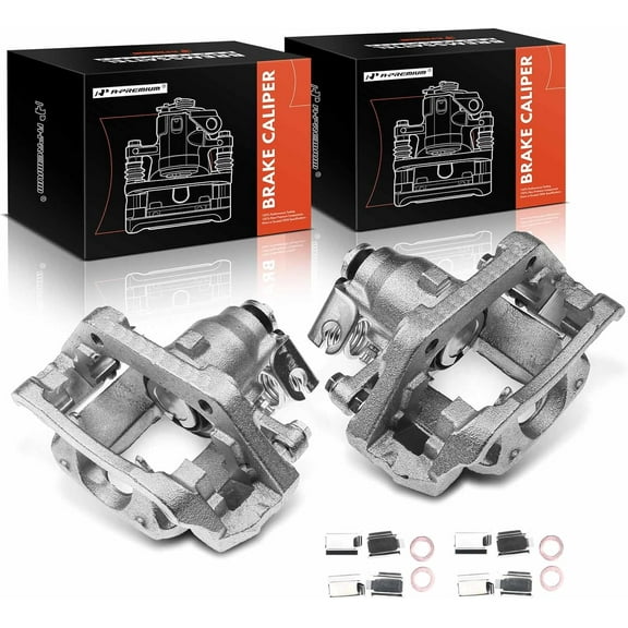 A-Premium Brake Caliper Assembly Compatible with Ford Taurus 2010-2012 Lincoln MKS 2012 Rear Left and Right 2-Pcs Set