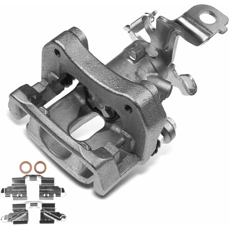 A-Premium Disc Brake Caliper Assembly with Bracket Compatible with Pontiac and Toyota Models - Matrix 2009-2013, Vibe 2009-2010, 2.4L, FWD - Rear Left Driver Side