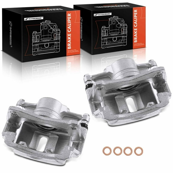 A-Premium Brake Caliper Assembly Compatible with Toyota Corolla Geo Prizm 1993-1997 Front Side 2-PC Set