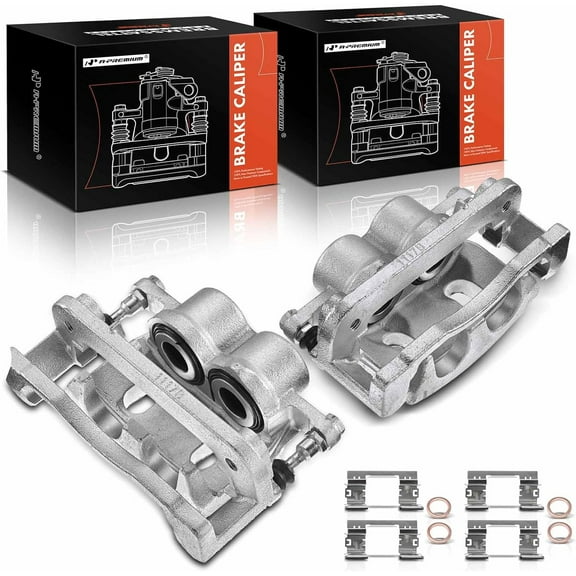 A-Premium Brake Caliper Assembly Replacement for Cadillac Escalade Chevrolet Avalanche Silverado 1500 Tahoe GMC Savana Sierra Yukon 2008-2019 Front Left and Right 2-PC