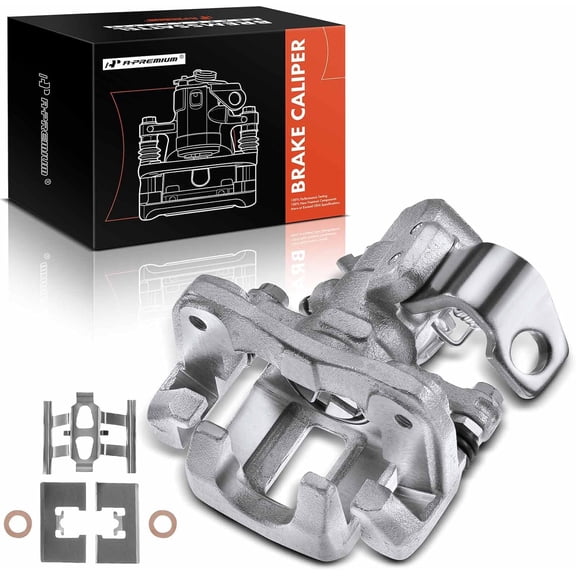 A-Premium Rear Right Disc Brake Caliper Assembly with Bracket Compatible with Honda and Acura Models - Civic 2006-2015, ILX 2013-2018, CSX 2006-2011