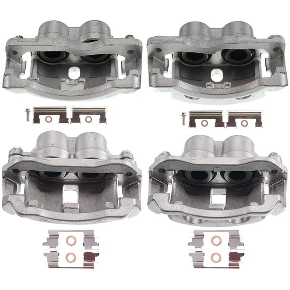 A-Premium Brake Caliper Assembly with Bracket Compatible with Chevrolet Express 2500 3500 GMC Savana 2500 3500 2003-2017 Front and Rear 4-PC