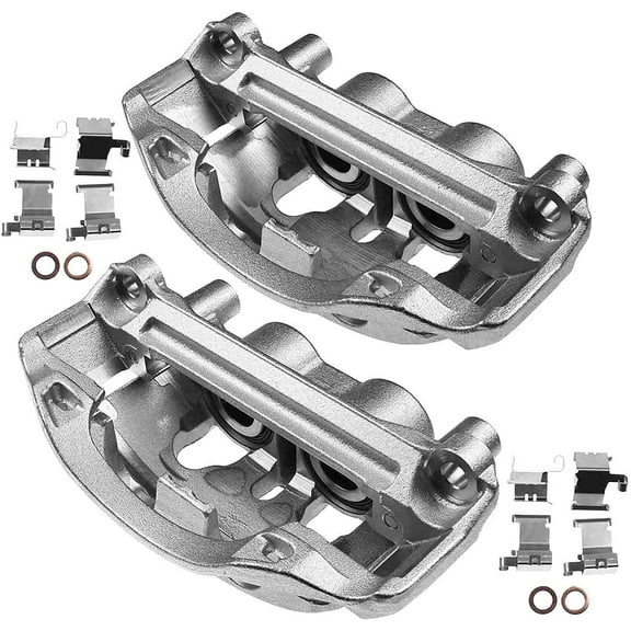 A-Premium Brake Caliper Assembly with Bracket Compatible with Chevrolet Silverado 3500 HD GMC Sierra 3500 2011-2019 Rear Left and Right 2-PC Set