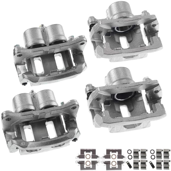 A-Premium Brake Caliper Assembly with Bracket Compatible with Ford Edge Lincoln MKX 2007-2010 Front and Rear 4-PC Set