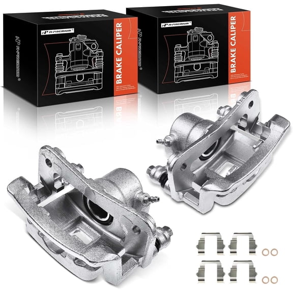 A-Premium Disc Brake Caliper Assembly with Bracket Compatible with Select Acura, Honda and Isuzu Models - SLX, Passport, Amigo, Axiom, Rodeo, Rodeo Sport, Trooper - Rear Driver and Passenger Side