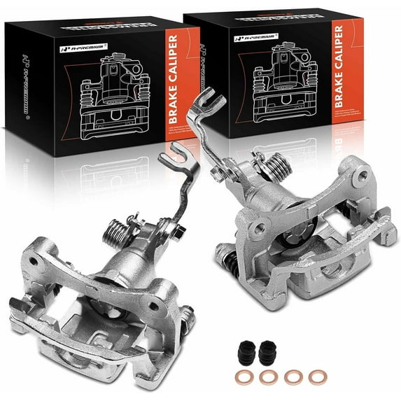 A-Premium Brake Caliper Assembly with Bracket Compatible with Nissan Maxima 2001-2003 Infiniti I35 I30 Rear Left and Right 2-PC Set