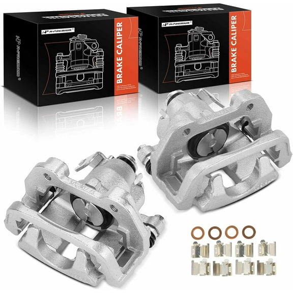 A-Premium Brake Caliper with Bracket Compatible with Ford Explorer Flex Taurus 2013-2019 Lincoln MKS 13-15 MKT 13-19 Rear Side 2-PC Set