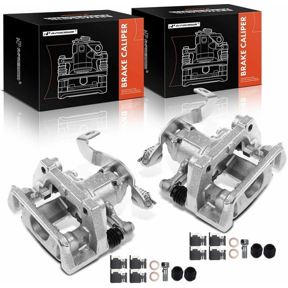 A-Premium Brake Caliper with Bracket Compatible with Ford Five Hundred 500 Freestyle 2005-2007 Taurus Taurus X 2008-2009 Rear Side 2-PC Set