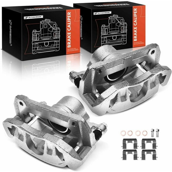A-Premium Brake Calipers with Bracket Compatible with Honda Accord 2003-2012 Acura TSX 2004-2014 TL 1999-2008 CL 2001-2003 Front Side Set of 2