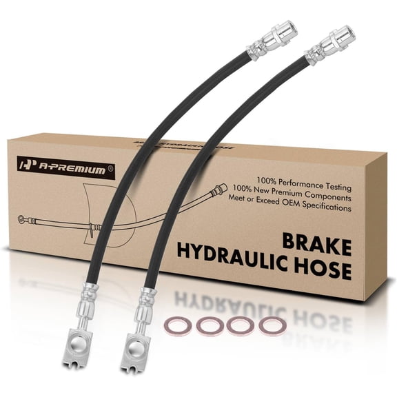 A-Premium Brake Hydraulic Hose Compatible with Audi and Volkswagen Models - Passat 1999-2005, A6 Quattro 1998-2004, S6 2002-2003 - Replace# 4B0611775C(Pack of 2)
