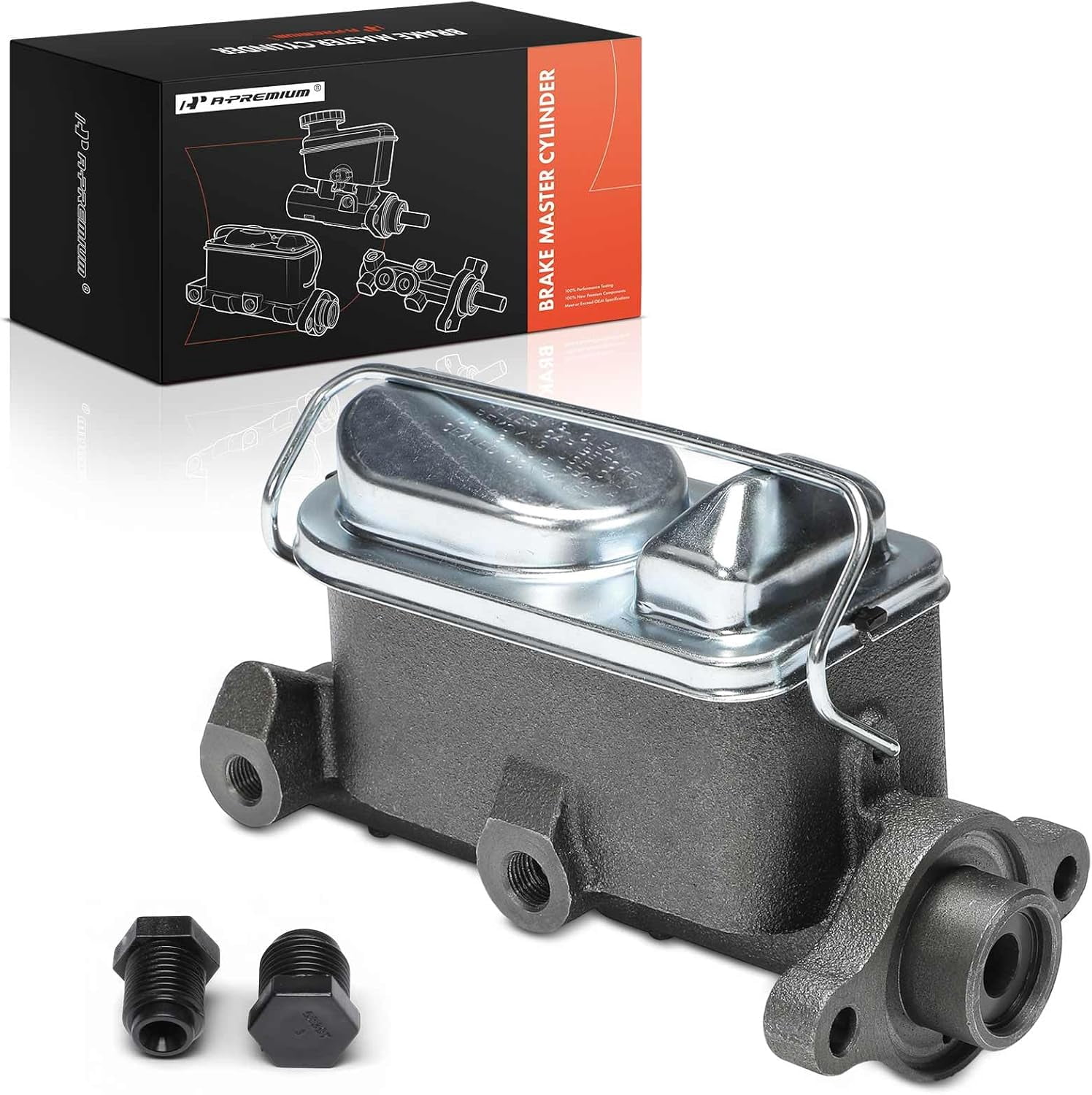 A-Premium Brake Master Cylinder with Reservoir and Cap Compatible with Chevrolet, Buick, Oldsmobile and Pontiac Vehicles - Impala, Caprice, Bel Air, Kingswood, Centurion, Custom Cruiser, Bonneville