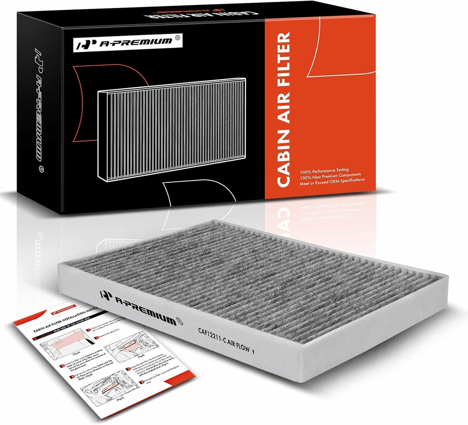 A-Premium Cabin Air Filter with Activated Carbon Compatible with Audi A4, A4 Quattro, Q5, Q7, A5 Quattro, A6 Quattro, A6 allroad, A7 Sportback, A8 Quattro, Q8, e-tron S, S4 & Porsche Cayenne, Macan