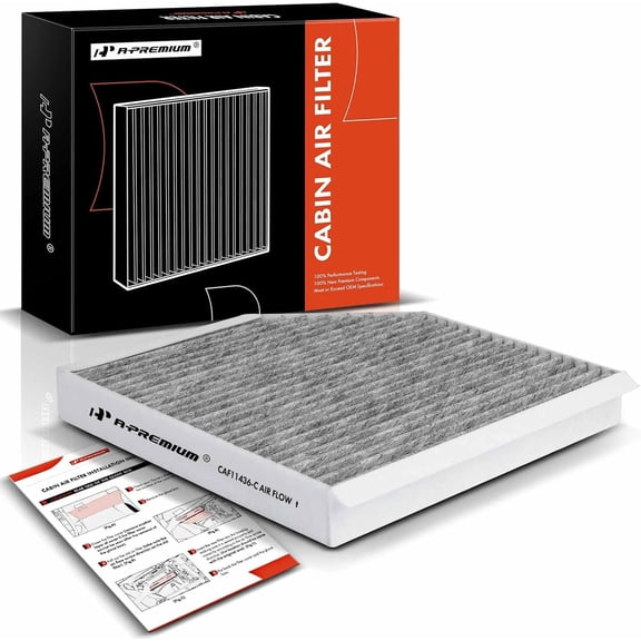 A-Premium Cabin Air Filter with Activated Carbon Compatible with Audi A6 2012-2018, A6 Quattro 2012-2018, A7 Quattro 2012-2018, A8 Quattro 2011-2018, RS7 2014-2018, S6, S7, S8 2013-2018