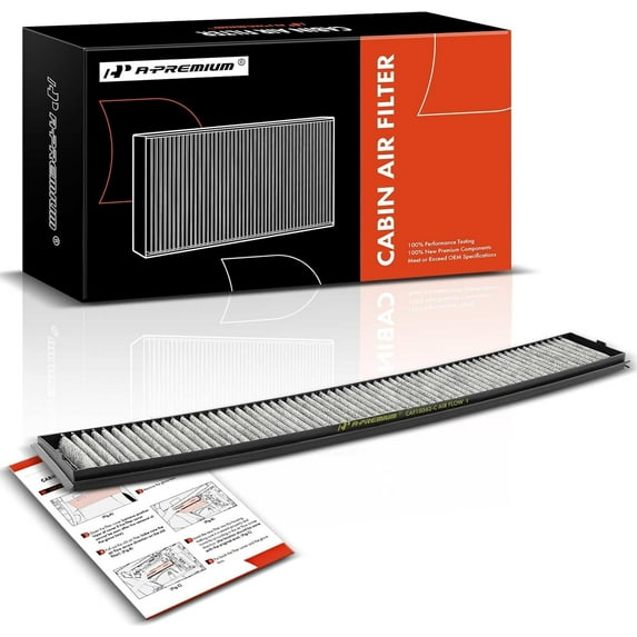 A-Premium Cabin Air Filter with Activated Carbon Compatible with BMW 318i/318is/318ti 1999, 320i, 323Ci, 323i, 323is, 325Ci, 325i, 325xi, 328Ci, 328i, 328is, 330Ci, 330i, 330xi, X3, M3